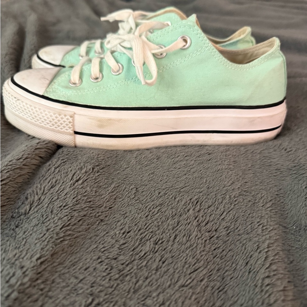 Converse Mint Green Platform Sneakers - Picture 4 of 5